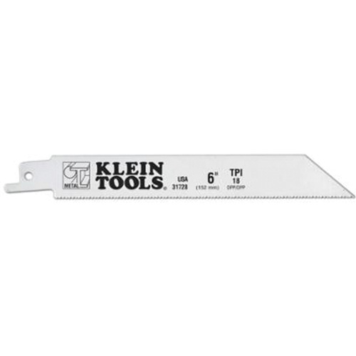 Reciprocating Saw Blades, Bi-Metal, 18 TPI, 6" L x 3/4" W