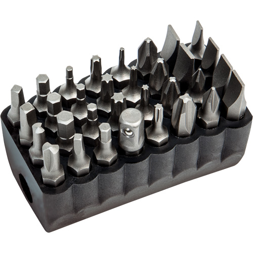 Standard Tip Bit Set, 32 Pcs., Clutch/Hex/Phillips/Slotted/Square Recess/Torx®