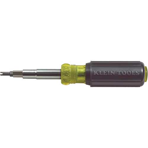11-in-1 Screwdriver/Nut Driver, Schrader Valve Core Tool, 7-3/4" L, Cushion Grip Handle