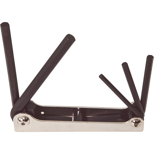 Folding Hex Key Set, 5 Pcs., Imperial