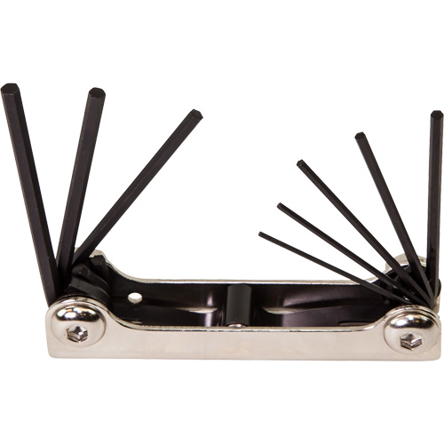 Folding Hex Key Set, 8 Pcs., Imperial