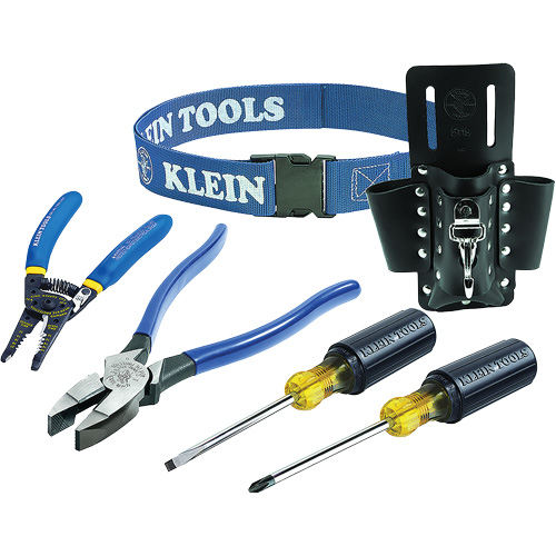 Trim-Out Tool Set with Leather Tool Pouch, 6 Pieces