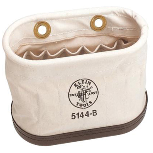 Aerial Oval Bucket, Canvas, 15 Pockets, Natural