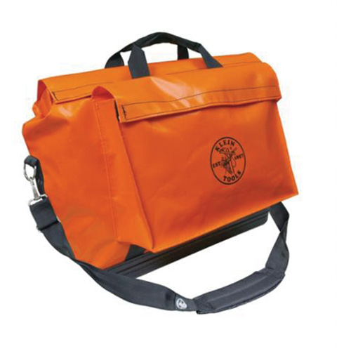 Vinyl Equipment Bag, Vinyl, 2 Pockets, Orange
