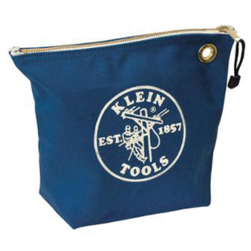 Zipper Tool Pouch, Canvas, 1 Pockets, Blue
