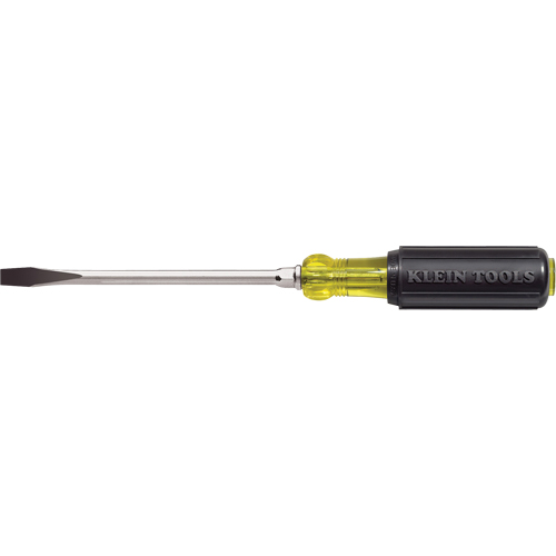 Heavy-Duty Slot Keystone Screwdriver, 5/16", 10-15/16" L, Cushion Grip Handle
