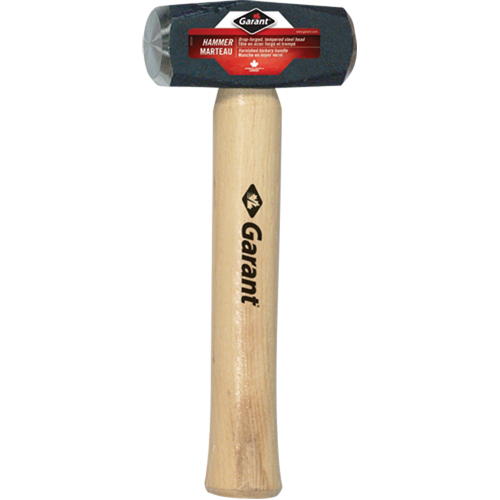 Club Hammer, 3 lbs., 10" L, Wood Handle