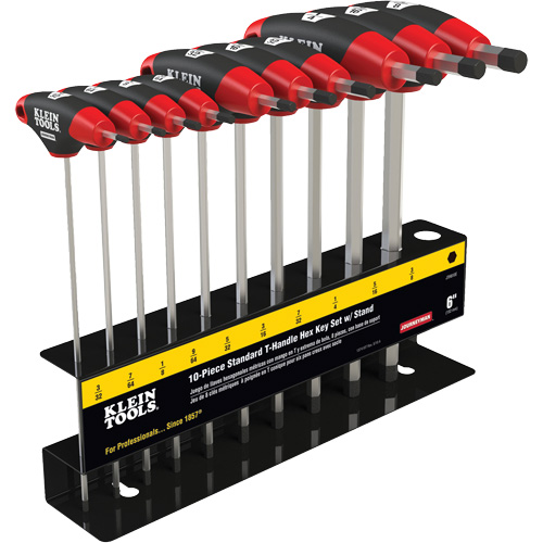 T-Handle Hex Key Set, 10 Pcs., Imperial