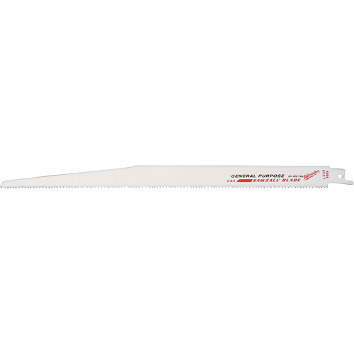 High Performance Super Sawzall® Blades, Bi-Metal, 8.5 TPI, 12" L x 3/4" W