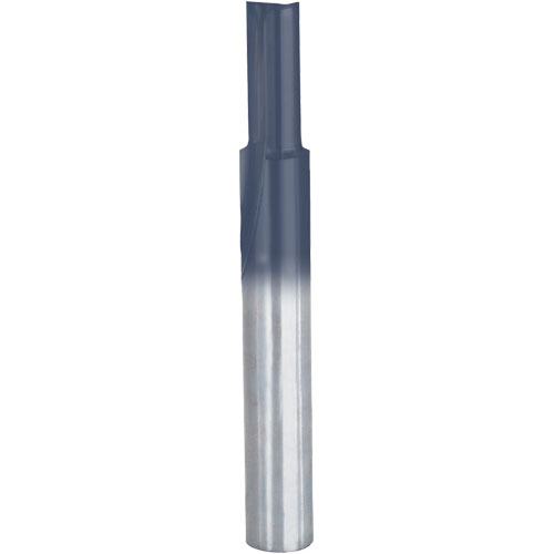 Router Bit - Double Flute Straight Bit, 3/16" Dia., 5/8" H, 2" L, 1/4" Shank
