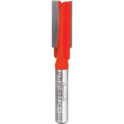 Router Bit - Double Flute Straight Bit, 3/8" Dia., 3/4" H, 1-7/8" L, 1/4" Shank