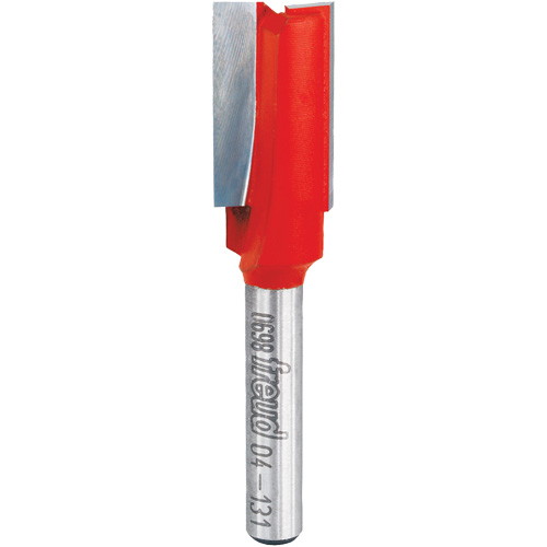 Router Bit - Double Flute Straight Bit, 1/2" Dia., 1-1/4" H, 1-7/8" L, 1/4" Shank