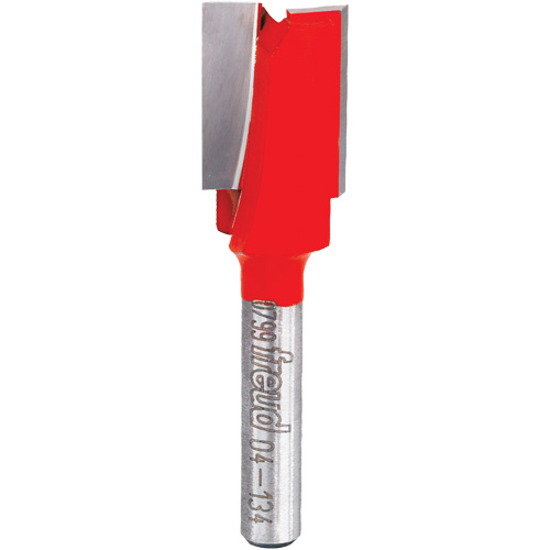 Router Bit - Double Flute Straight Bit, 9/16" Dia., 3/4" H, 2-1/8" L, 1/4" Shank