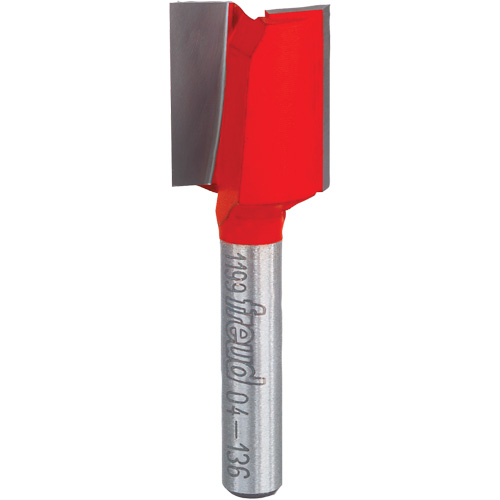 Router Bit - Double Flute Straight Bit, 5/8" Dia., 7/8" H, 2-1/8" L, 1/4" Shank