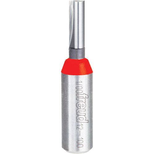 Router Bit - Double Flute Straight Bit, 1/4" Dia., 1" H, 2-3/8" L, 1/2" Shank
