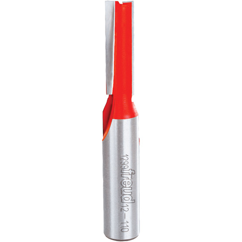 Router Bit - Double Flute Straight Bit, 3/8" Dia., 1" H, 2-7/8" L