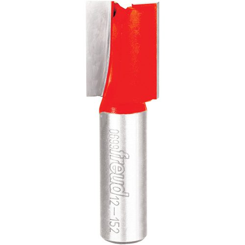 Router Bit - Double Flute Straight Bit, 3/4" Dia., 1-1/4" H, 2-1/2" L, 1/2" Shank