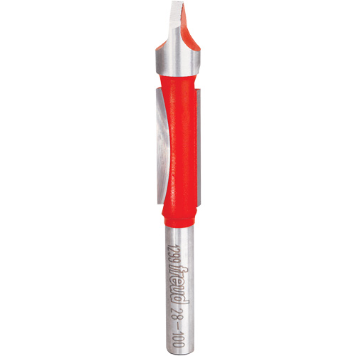 Router Bit - Panel Pilot Bit, 3/8" Dia., 1" H, 3" L, 1/4" Shank