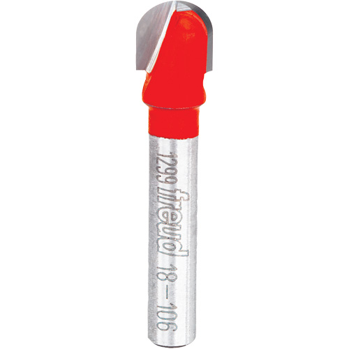 Router Bit - Round Nose Bit, 3/8" Dia., 1/4" Shank
