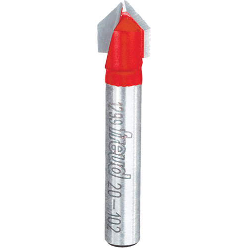 Router Bit - V Grooving Bit, 3/8" Dia., 1/4" Shank
