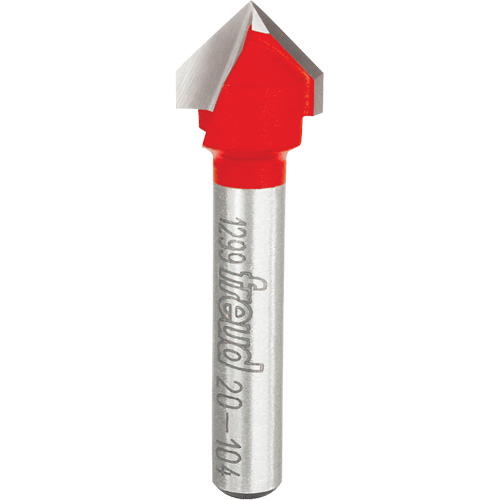 Router Bit - V Grooving Bit, 1/2" Dia., 1/4" Shank