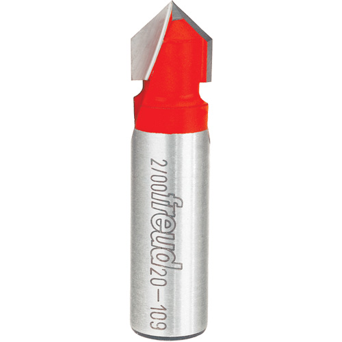 Router Bit - V Grooving Bit, 1/2" Dia., 1/2" Shank
