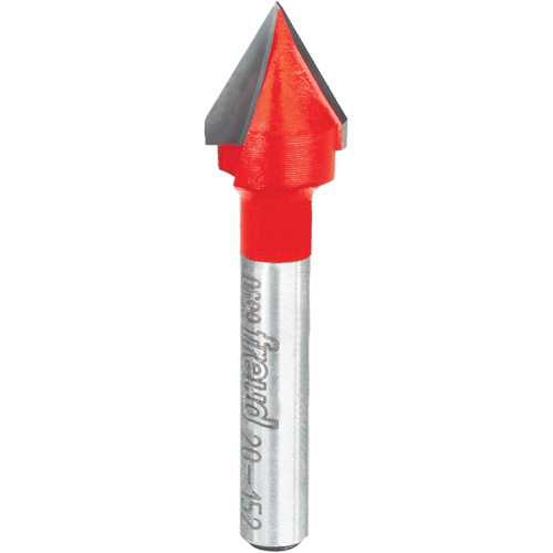 Router Bit - V Grooving Bit, 1/2" Dia., 1/4" Shank