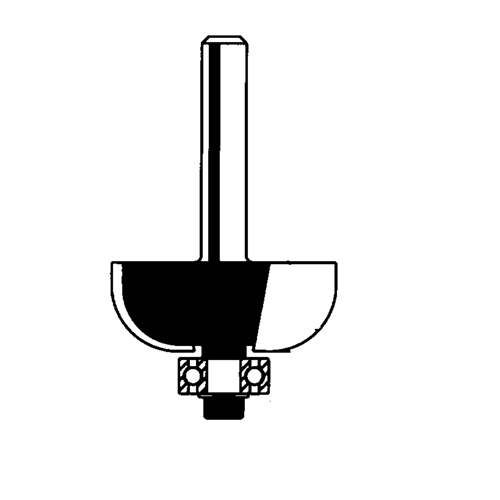 Router Bit - Cove Bit, 1/2" Dia., 1/4" Shank