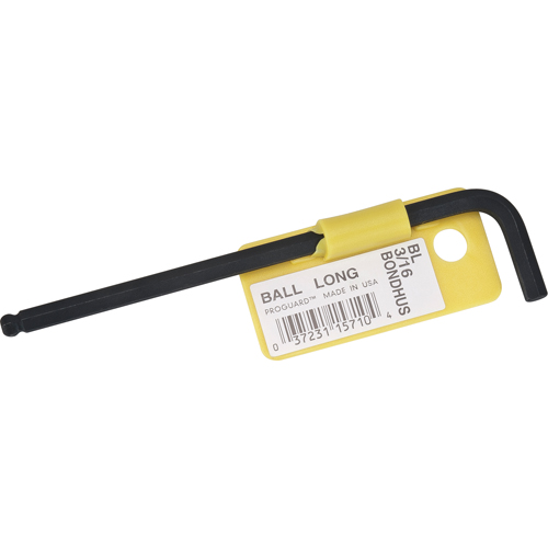 Balldrive Hex Key, Hex End, 4.5" L, L Shape