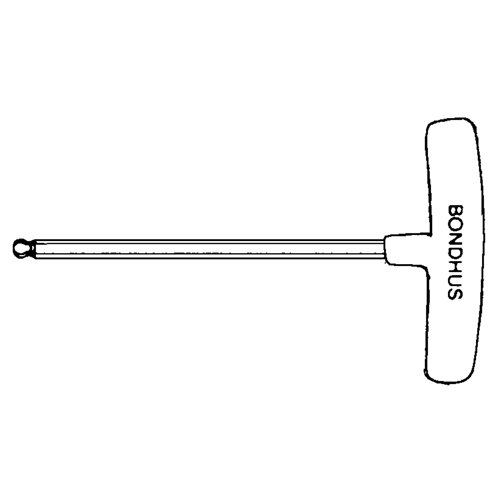 Individual Hex Keys - SAE, Ball End, 3/32" x 6" L, T Handle
