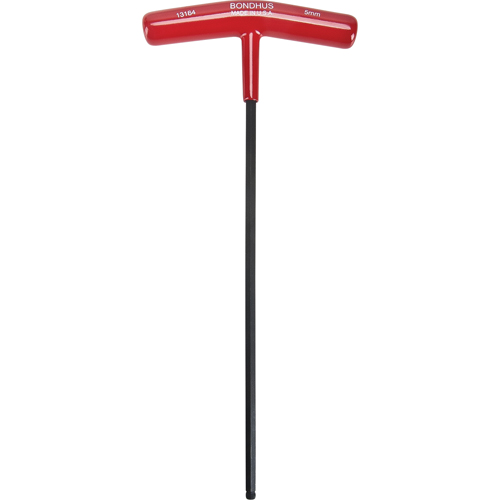Individual Hex Keys - Metric, Ball End, 5 mm x 9.7" L, T Handle