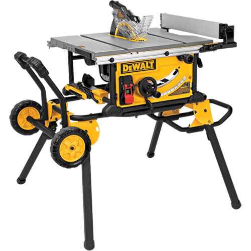 Jobsite Table Saw With Rolling Stand, 15 A, 4800 RPM