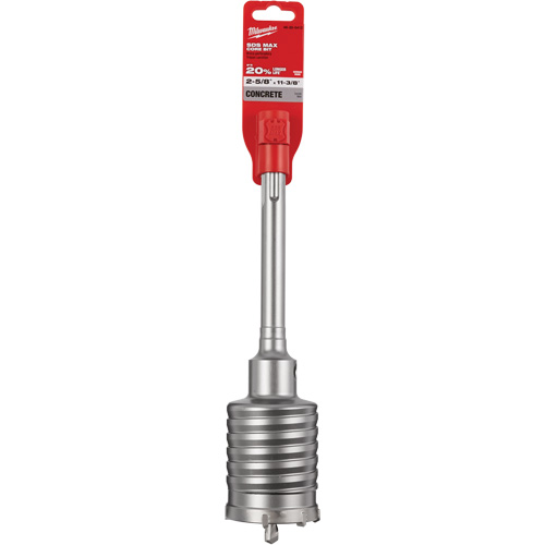 One Piece SDS-Max Shank Core Drill Bit, 2-5/8", 3" Depth of Cut