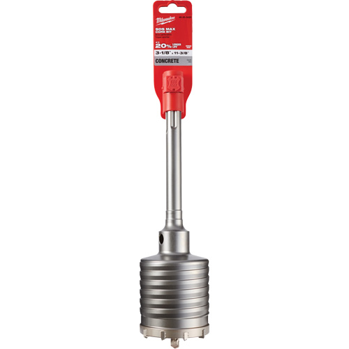 One Piece SDS-Max Shank Core Drill Bit, 3-1/8", 3" Depth of Cut