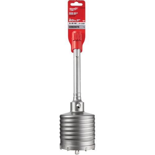 One Piece SDS-Max Shank Core Drill Bit, 3-9/16", 3" Depth of Cut