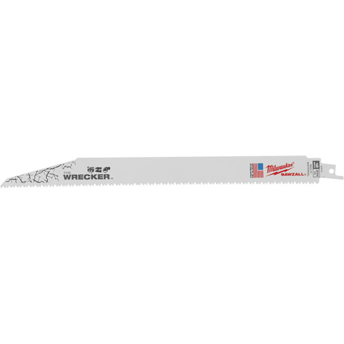 The Wrecker™ Multi-Material Sawzall® Blade, Bi-Metal, 7-11 TPI, 12" L x 1" W