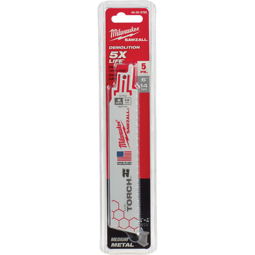The Torch™ Sawzall® Blade, Bi-Metal, 14 TPI, 6" L x 1" W