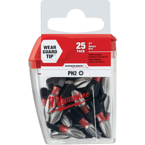 Shockwave™ Impact Insert Bits, Phillips, #2, 1/4" Drive