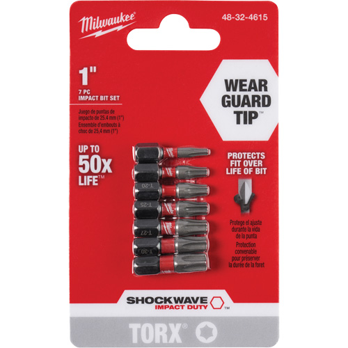 Shockwave™ 1" Impact Duty™ Bit Set, 7 Pcs., Torx®