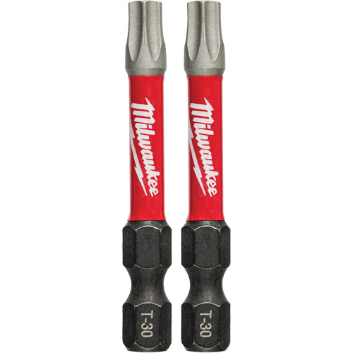 Shockwave™ Impact Power Bits, Torx, T-30 Tip, 1/4" Drive Size, 2" Length