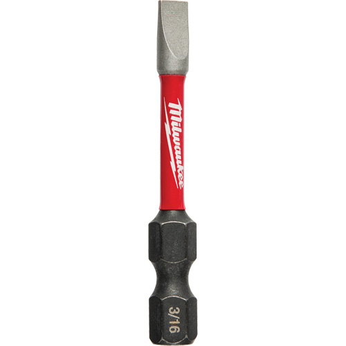 Shockwave™ Impact Power Bit, Slot, 3/16"/#8 Tip, 1/4" Drive Size, 2" Length