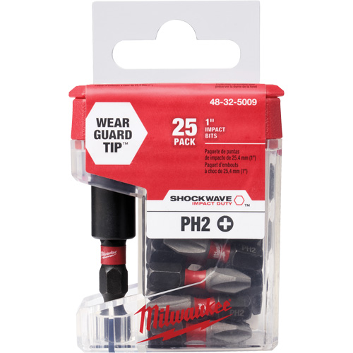 Shockwave™ Magnetic Bit Tip Holder with Insert Bits, 26 Pcs., Phillips