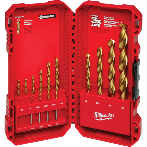 Thunderbolt® Drill Bit Set, 14 Pieces, High Speed Steel