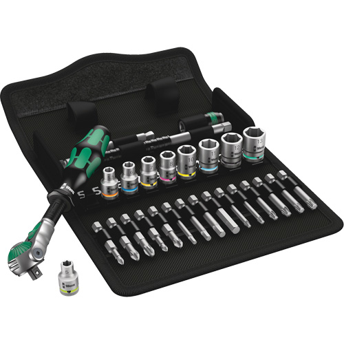 Zyklop Metric Speed Ratchet Set, 28 Pcs, 1/4" Drive Size