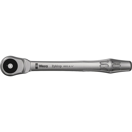 Zyklop Metal Ratchet 1/4 Push Through , 1/4" Drive, Plain Handle