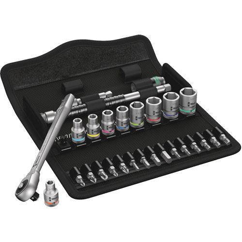 Zyklop Imperial Metal Ratchet Set, 28 Pcs, 1/4" Drive Size