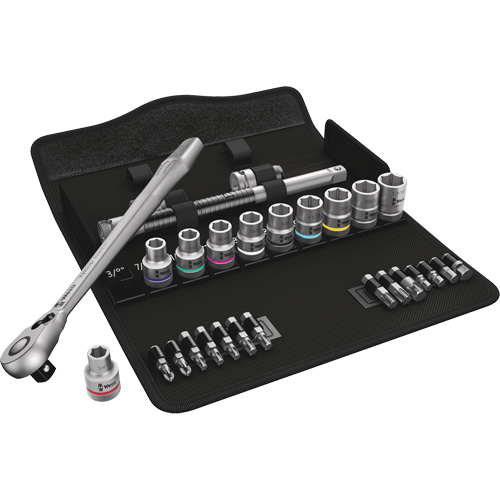 Zyklop Imperial Metal Ratchet with Switch Lever Set, 29 Pcs, 1/2" Drive Size