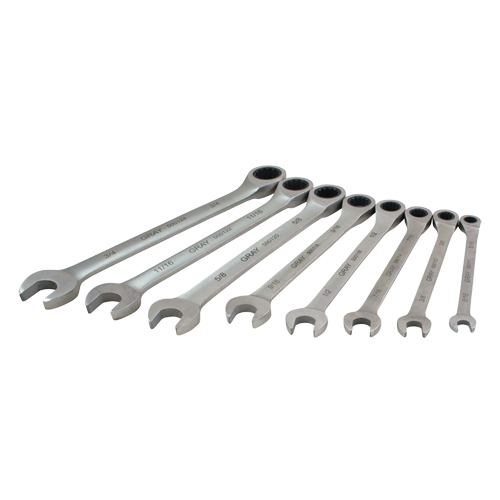 Wrench Set, Combination, 8 Pieces, Imperial