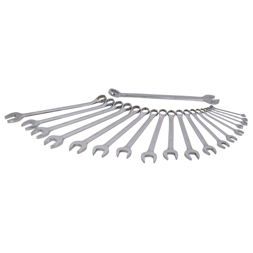 Wrench Set, Combination, 19 Pieces, Metric