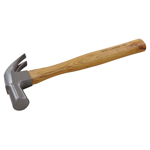 Claw Hammer, 1.25 lbs., Wood Handle, 13" L